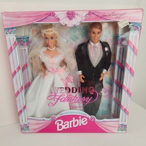 RARE Designer Signed Mattel Wedding Fantasy Special Edition Barbie Bride Groom